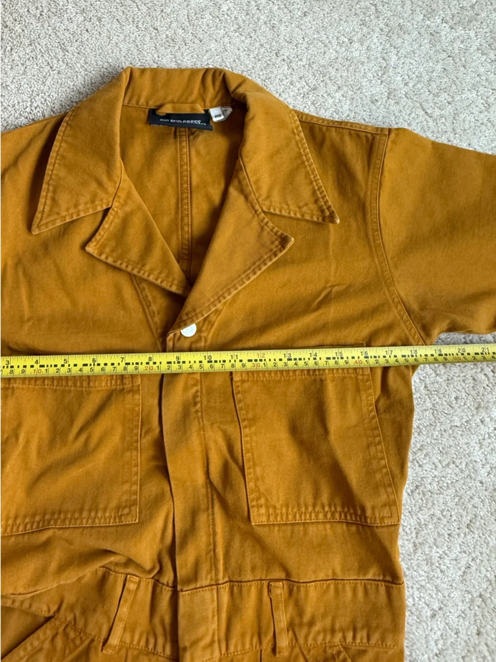 Big Bud Press shortsleeved jumpsuit mustard yellow sz M - Picture 7 of 11